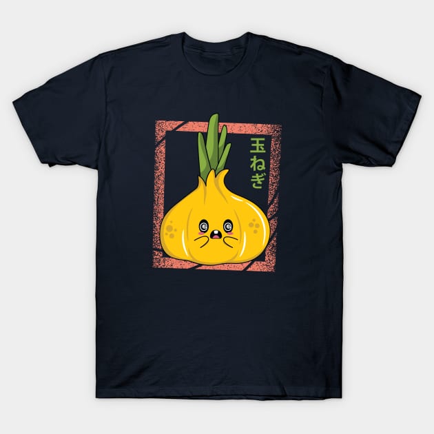 Kawaii Onion T-Shirt by spacedowl